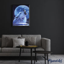 Laden Sie das Bild in den Galerie-Viewer, Malen nach Zahlen für Erwachsene | Heulender Wolf | Figured'Art