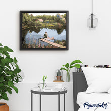 Laden Sie das Bild in den Galerie-Viewer, Malen nach Zahlen für Erwachsene | Fischer auf dem Fluss | Figured'Art