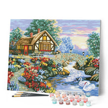 Laden Sie das Bild in den Galerie-Viewer, Malen nach Zahlen für Erwachsene | Haus und Blumen | Figured'Art