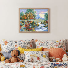 Laden Sie das Bild in den Galerie-Viewer, Malen nach Zahlen für Erwachsene | Haus und Blumen | Figured'Art