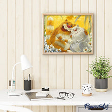 Laden Sie das Bild in den Galerie-Viewer, Malen nach Zahlen für Erwachsene | Zwei Liebende Katzen | Figured'Art