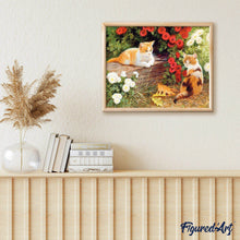 Laden Sie das Bild in den Galerie-Viewer, Malen nach Zahlen für Erwachsene | Blumen und Kätzchen | Figured'Art