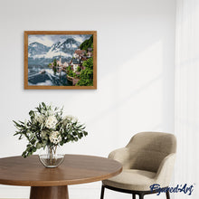 Laden Sie das Bild in den Galerie-Viewer, Malen nach Zahlen für Erwachsene | Dorf und Bergsee | Figured'Art