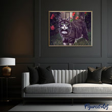Laden Sie das Bild in den Galerie-Viewer, Malen nach Zahlen für Erwachsene | Schwarze Katze | Figured'Art