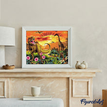 Laden Sie das Bild in den Galerie-Viewer, Malen nach Zahlen für Erwachsene | Dinosaurier | Figured'Art