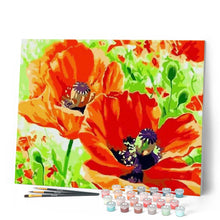 Laden Sie das Bild in den Galerie-Viewer, Malen nach Zahlen für Erwachsene | Blühtende Mohnblumen | Figured'Art