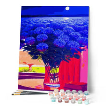 Laden Sie das Bild in den Galerie-Viewer, Malen nach Zahlen für Erwachsene | Blaue Hortensien | Figured'Art