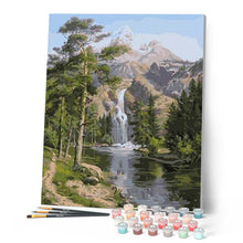 Laden Sie das Bild in den Galerie-Viewer, Malen nach Zahlen für Erwachsene | Wasserfall in den Bergen | Figured'Art
