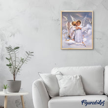 Laden Sie das Bild in den Galerie-Viewer, Malen nach Zahlen für Erwachsene | Zwei Engel und Tauben | Figured'Art
