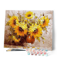 Laden Sie das Bild in den Galerie-Viewer, Malen nach Zahlen Erwachsene Sonnenblumen Figured'Art
