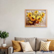 Laden Sie das Bild in den Galerie-Viewer, Malen nach Zahlen Erwachsene Sonnenblumen Figured'Art
