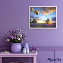 Laden Sie das Bild in den Galerie-Viewer, Malen nach Zahlen für Erwachsene | Heißluftballon über den Feldern | Figured'Art