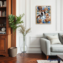 Laden Sie das Bild in den Galerie-Viewer, Malen nach Zahlen für Erwachsene | Kleine ruhige Hunde | Figured'Art