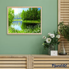 Laden Sie das Bild in den Galerie-Viewer, Malen nach Zahlen für Erwachsene | Im Wasser spiegelnde Bäume 2 | Figured'Art