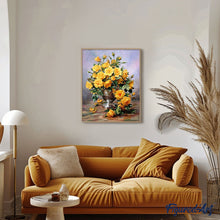 Laden Sie das Bild in den Galerie-Viewer, Malen nach Zahlen für Erwachsene | Vase mit gelben Blumen | Figured'Art