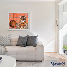Laden Sie das Bild in den Galerie-Viewer, Malen nach Zahlen für Erwachsene | Katze versteckt in der Küche | Figured'Art
