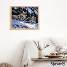 Laden Sie das Bild in den Galerie-Viewer, Malen nach Zahlen für Erwachsene | Wölfe im Winter | Figured'Art