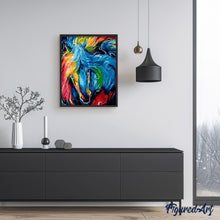 Laden Sie das Bild in den Galerie-Viewer, Malen nach Zahlen für Erwachsene | Bunter Pferdekopf | Figured'Art