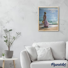 Laden Sie das Bild in den Galerie-Viewer, Malen nach Zahlen für Erwachsene | Junge Frau am Strand | Figured'Art