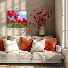 Laden Sie das Bild in den Galerie-Viewer, Malen nach Zahlen für Erwachsene | Rote Tulpen | Figured'Art