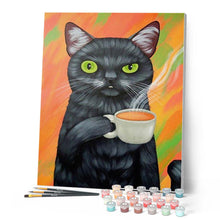 Laden Sie das Bild in den Galerie-Viewer, Die Katze und ihr Kaffee
