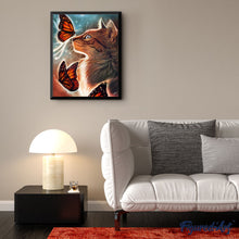 Laden Sie das Bild in den Galerie-Viewer, Die Katze und die Schmetterlinge