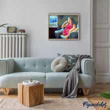 Laden Sie das Bild in den Galerie-Viewer, Malen nach Zahlen für Erwachsene | Nachdenkliche Frau nahe dem Fenster | Figured'Art