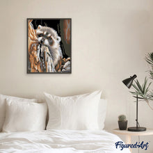 Laden Sie das Bild in den Galerie-Viewer, Malen nach Zahlen für Erwachsene | Kleiner Waschbär | Figured'Art