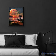 Laden Sie das Bild in den Galerie-Viewer, Malen nach Zahlen für Erwachsene | Meer und Großer Mond | Figured'Art