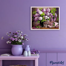 Laden Sie das Bild in den Galerie-Viewer, Malen nach Zahlen für Erwachsene | Blumen und Buch | Figured'Art