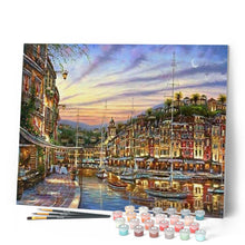 Laden Sie das Bild in den Galerie-Viewer, Malen nach Zahlen für Erwachsene | Sonnenuntergang in La Marina | Figured'Art