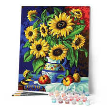 Laden Sie das Bild in den Galerie-Viewer, Malen nach Zahlen für Erwachsene | Krug und Sonnenblumen | Figured'Art