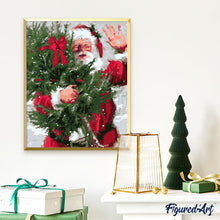 Laden Sie das Bild in den Galerie-Viewer, Malen nach Zahlen für Erwachsene | Weihnachtsmann und Tanne | Figured'Art