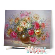 Laden Sie das Bild in den Galerie-Viewer, Malen nach Zahlen für Erwachsene | Schöne romantische Blumen | Figured'Art