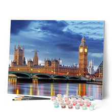 Laden Sie das Bild in den Galerie-Viewer, Malen nach Zahlen für Erwachsene | London Bridge bei Nacht | Figured'Art