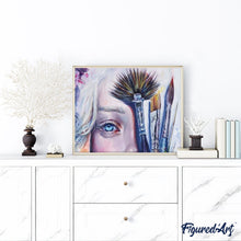 Laden Sie das Bild in den Galerie-Viewer, Malen nach Zahlen für Erwachsene | Gesicht und Pinsel | Figured'Art