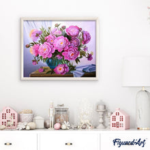 Laden Sie das Bild in den Galerie-Viewer, Malen nach Zahlen für Erwachsene | Blumen und blaue Vase | Figured'Art