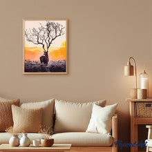 Laden Sie das Bild in den Galerie-Viewer, Malen nach Zahlen für Erwachsene | Sonnenuntergang und Hirsch | Figured'Art