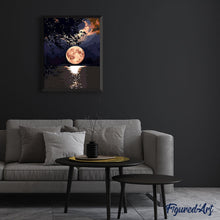Laden Sie das Bild in den Galerie-Viewer, Malen nach Zahlen für Erwachsene | Mond und See | Figured'Art