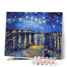 Laden Sie das Bild in den Galerie-Viewer, Malen nach Zahlen für Erwachsene | Van Gogh Sternennacht über der Rhone | Figured'Art