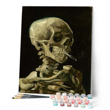 Laden Sie das Bild in den Galerie-Viewer, Malen nach Zahlen für Erwachsene | Rauchender Totenkopf | Figured'Art