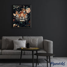 Laden Sie das Bild in den Galerie-Viewer, Malen nach Zahlen für Erwachsene | Tiger und Blätter | Figured'Art