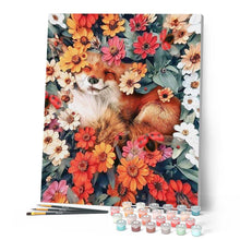 Laden Sie das Bild in den Galerie-Viewer, Malen nach Zahlen für Erwachsene | Kleiner Fuchs und Blumen 2 | Figured'Art