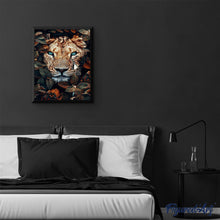 Laden Sie das Bild in den Galerie-Viewer, Malen nach Zahlen für Erwachsene | Panther und Blätter 2 | Figured'Art