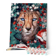 Laden Sie das Bild in den Galerie-Viewer, Malen nach Zahlen für Erwachsene | Panther und Schmetterlinge | Figured'Art