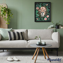 Laden Sie das Bild in den Galerie-Viewer, Malen nach Zahlen für Erwachsene | Löwe und Blumen | Figured'Art