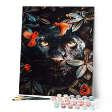 Laden Sie das Bild in den Galerie-Viewer, Malen nach Zahlen für Erwachsene | Schwarzer Panther und Vögel | Figured'Art