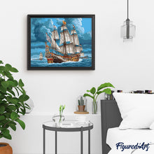 Laden Sie das Bild in den Galerie-Viewer, Malen nach Zahlen für Erwachsene | Segelboot auf hoher See | Figured'Art