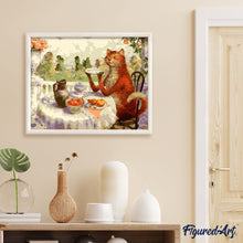Laden Sie das Bild in den Galerie-Viewer, Malen nach Zahlen für Erwachsene | Katze am Tisch | Figured'Art