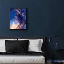 Laden Sie das Bild in den Galerie-Viewer, Malen nach Zahlen für Erwachsene | Wolf und Mond | Figured'Art
